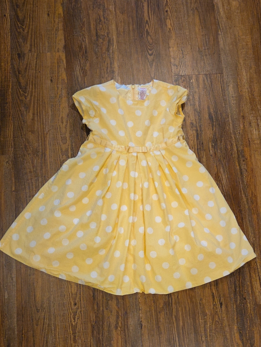 Gymboree Yellow and White Polka Dot Party Dress